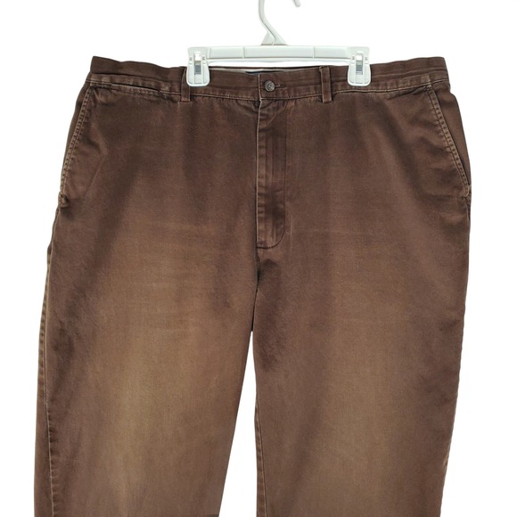Polo Ralph Lauren Other - Polo Ralph Lauren Classic Chino Brown Cotton Twill Pants Mens 40x30 Flat Front